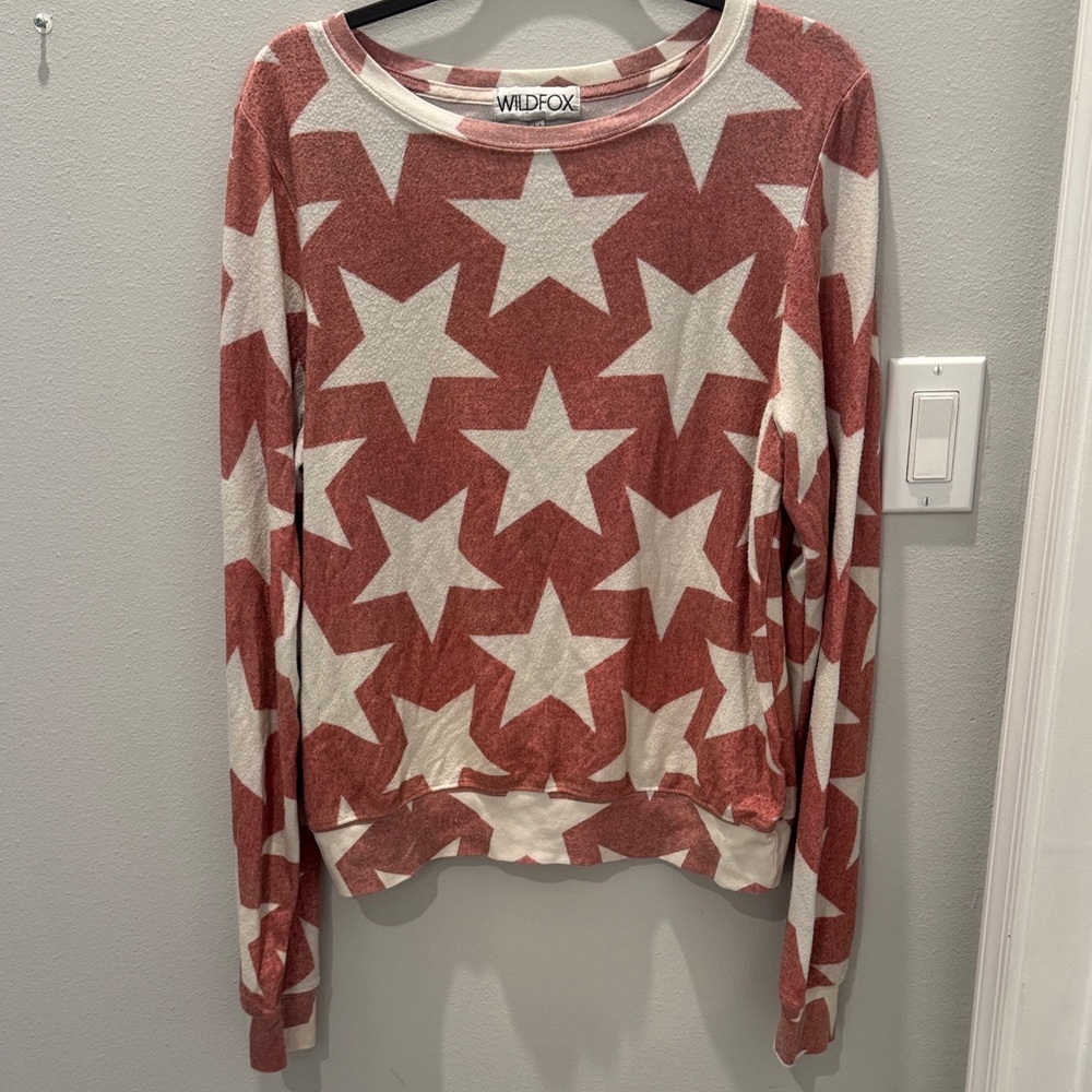 Wildfox Red and White Star Sweater